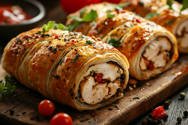 kurinyj-rulet-v-sloenom-teste-s-etim-receptom-dazhe-grudka-ne-budet-suhoj-42d94bb